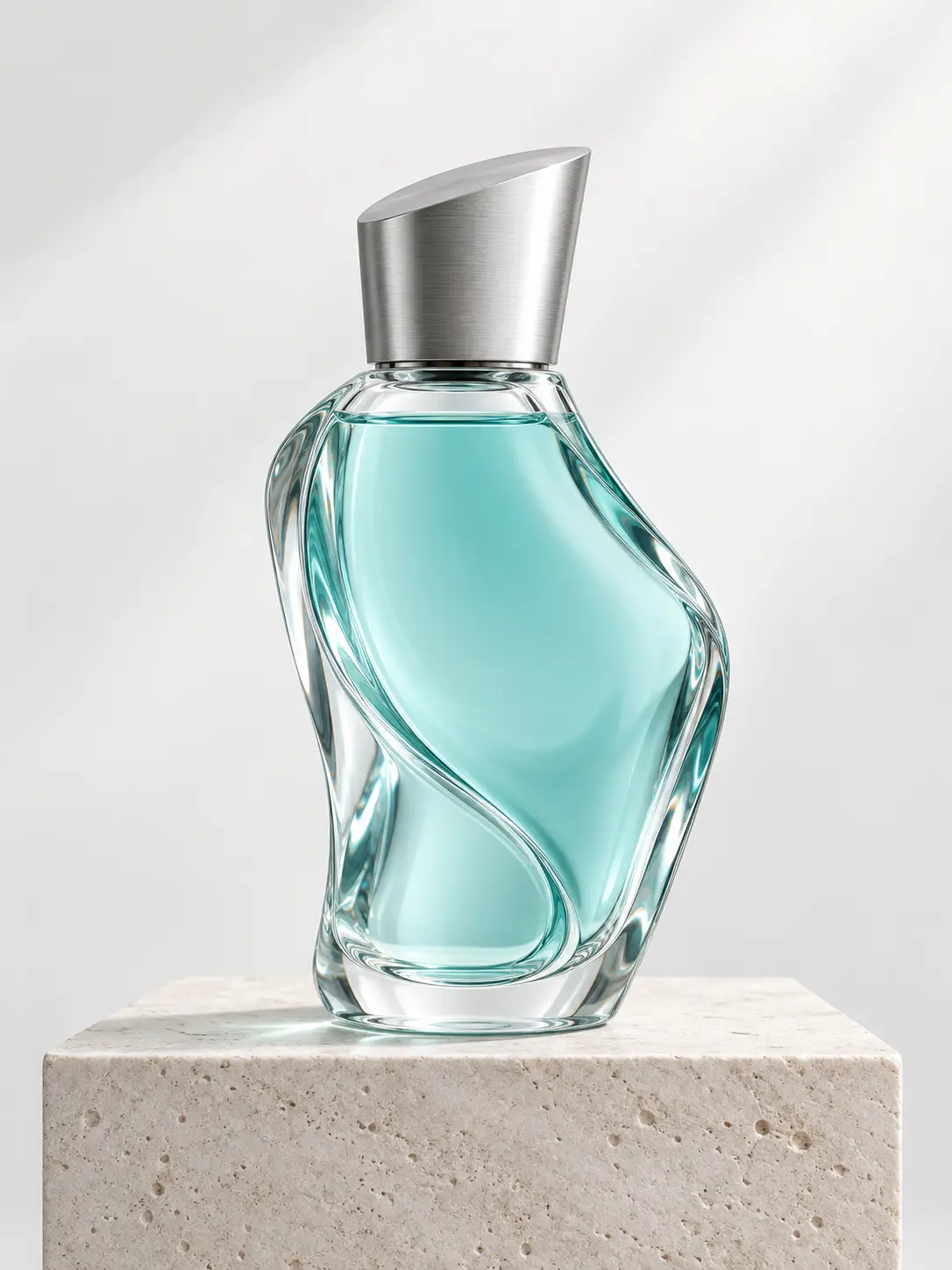 3D image generator creating a sculpted glass product concept