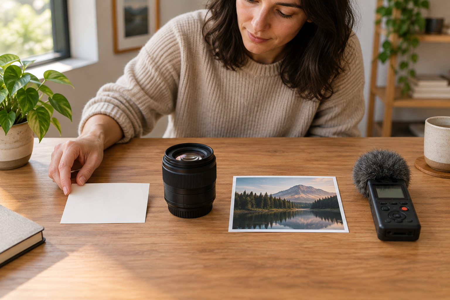 Prompt describing a video scene beside uploaded image video and audio references