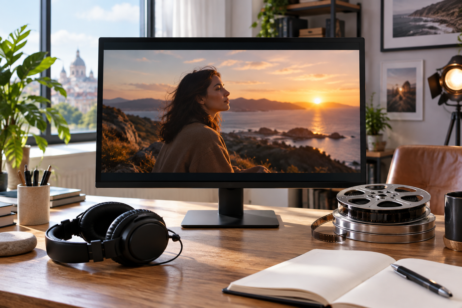 Generated audio-led video preview ready for text revision and MP4 download