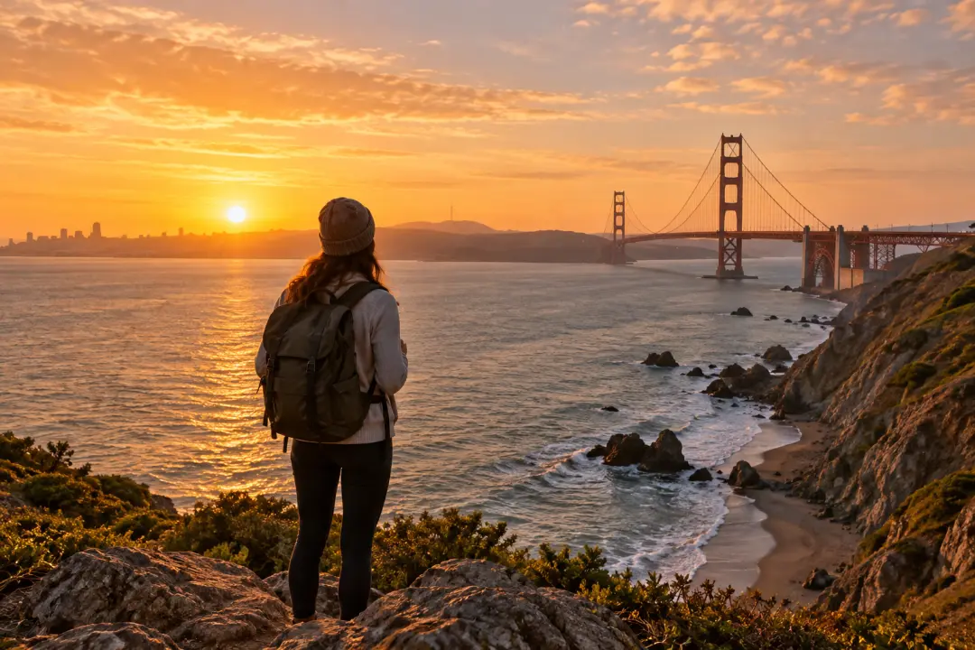 AI add to photo combining a portrait with a landmark photo into a travel memory