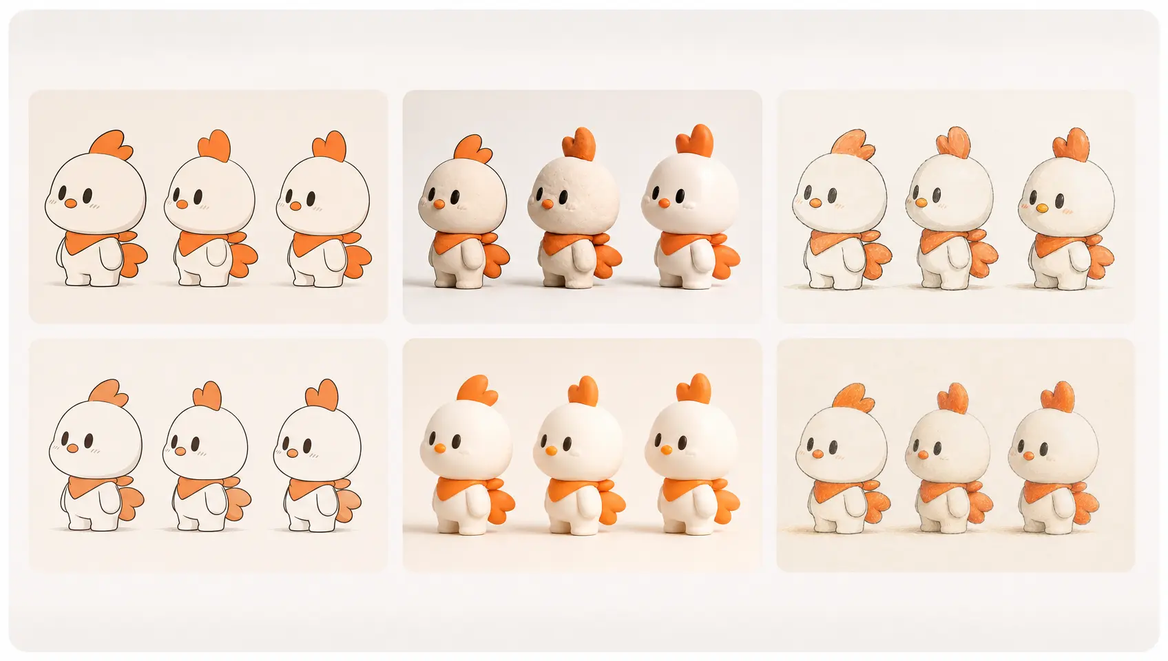 Cartoon and illustration style options for a business animated video design