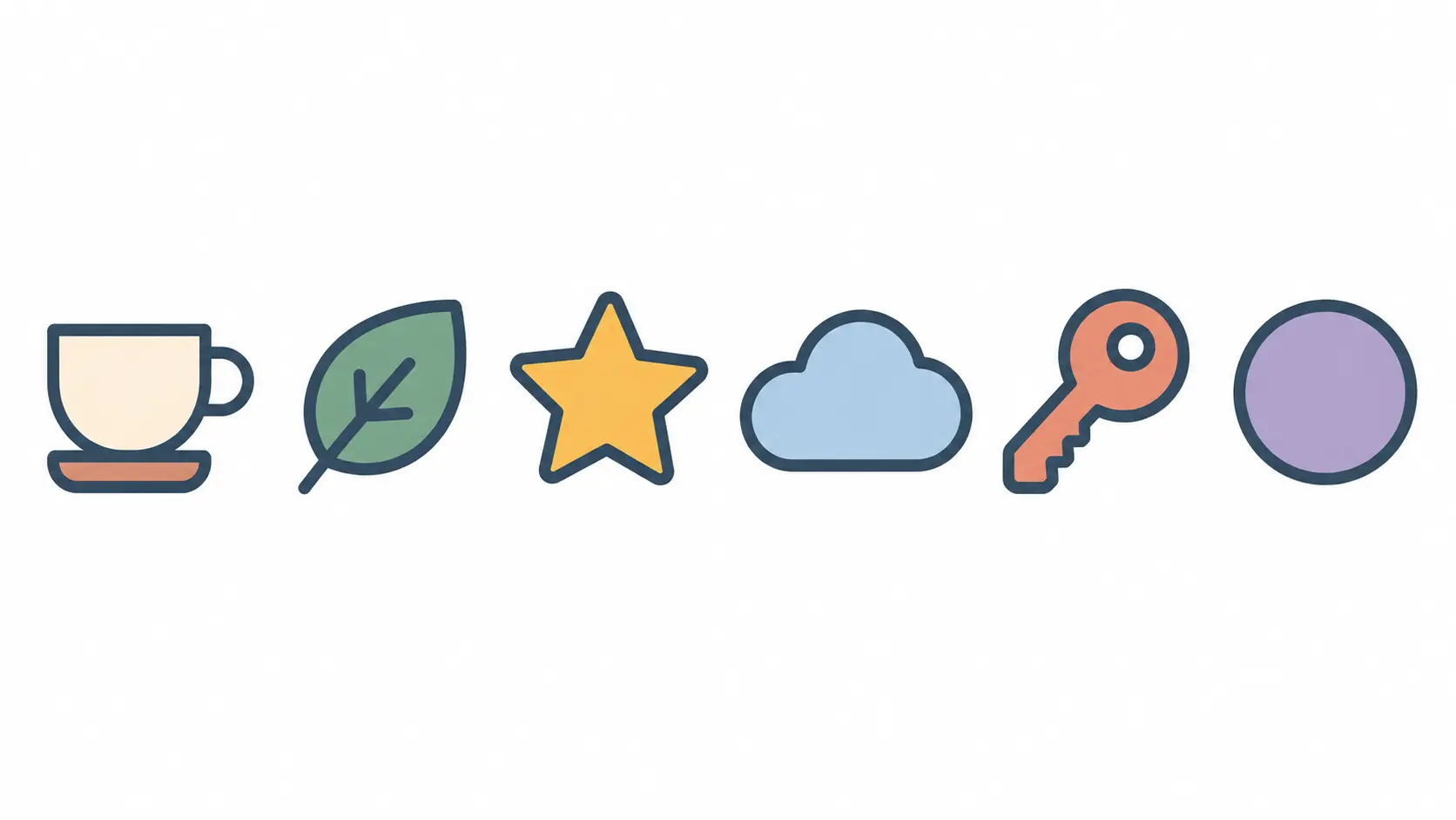 Matching AI clipart generator set arranged with shared outline and palette rules