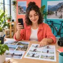 Social creator planning vertical video scenes from photos, clips, and music direction