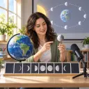 Educator organizing lesson visuals, narration notes, and scene segments
