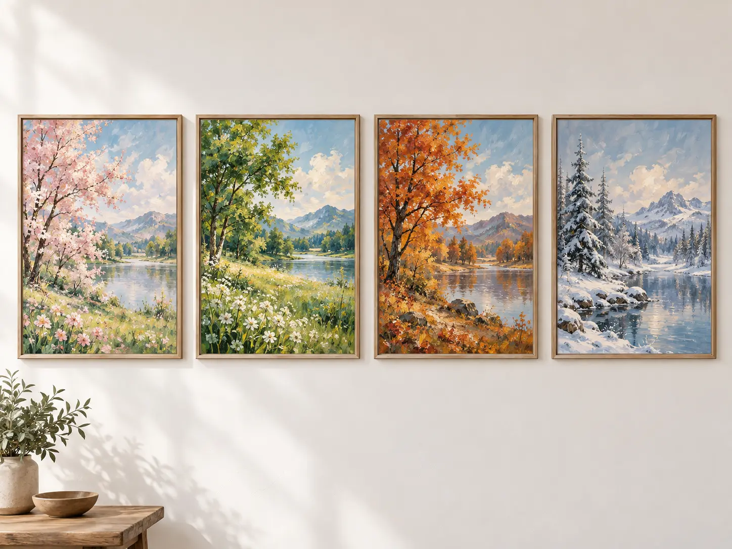 Related AI painting generator studies with a shared palette, medium, and visual direction
