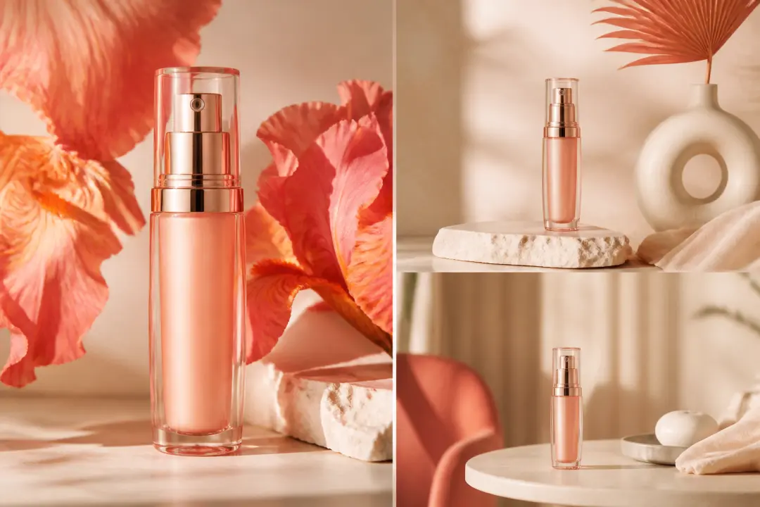 Coral drink product shown across coordinated campaign scene concepts