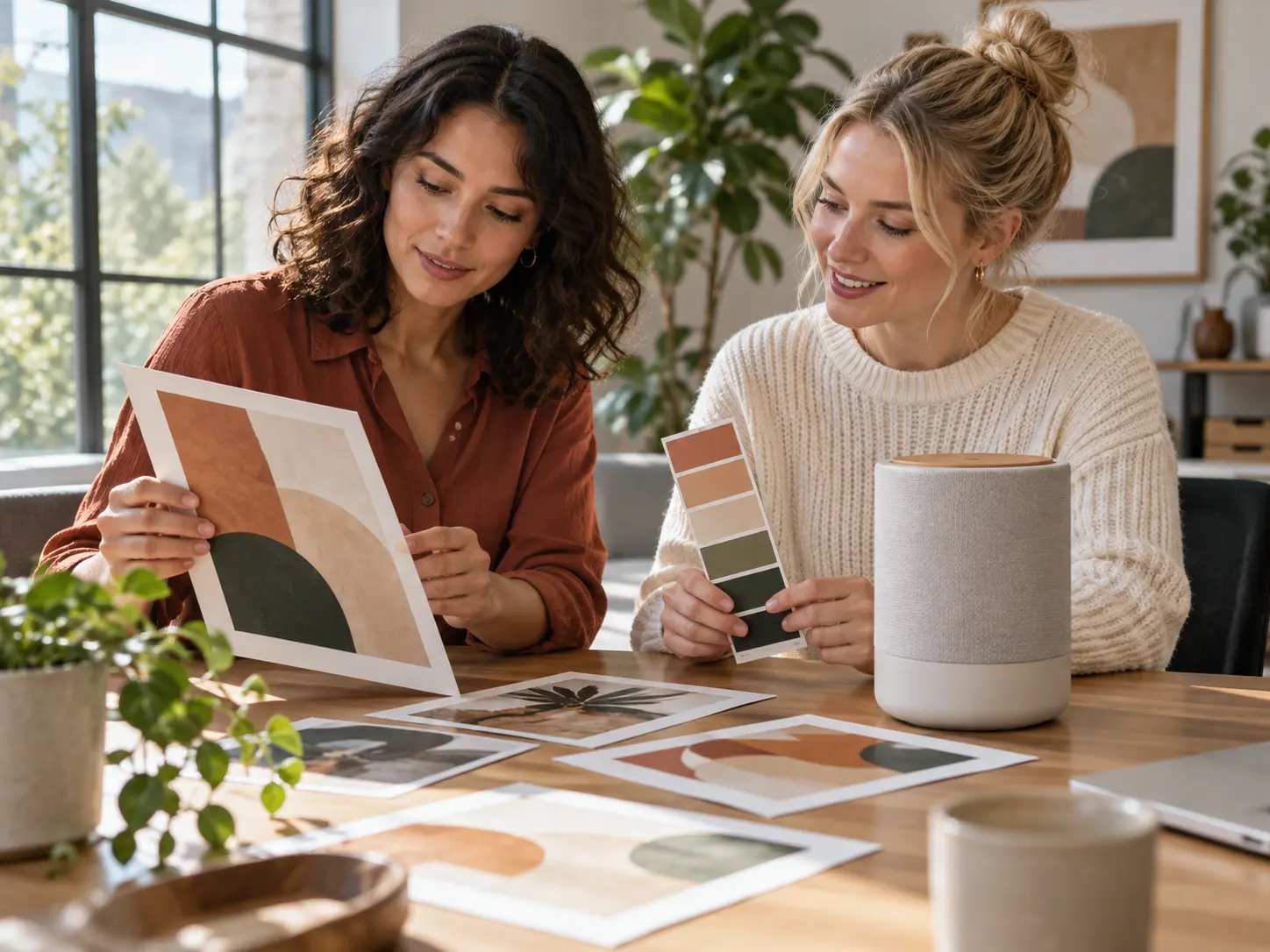 Marketing team shaping an intro visual