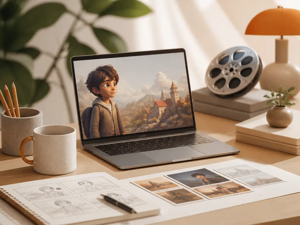 Batch animated video exports with reusable workspace assets