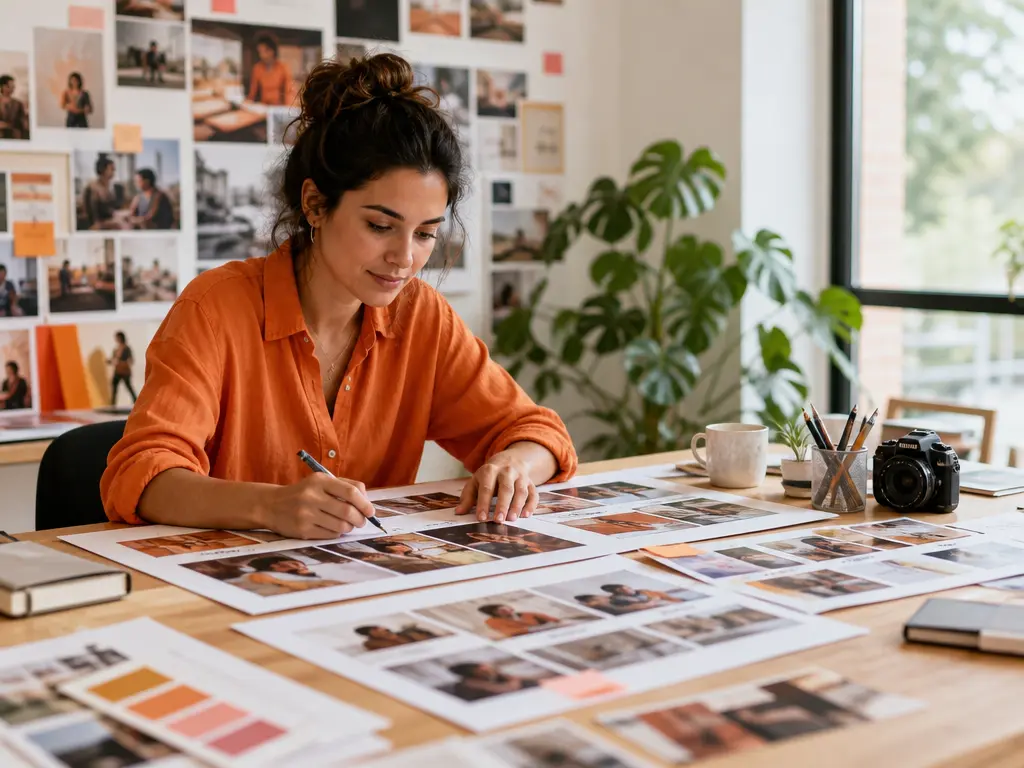 Brand content team shaping campaign and explainer scenes