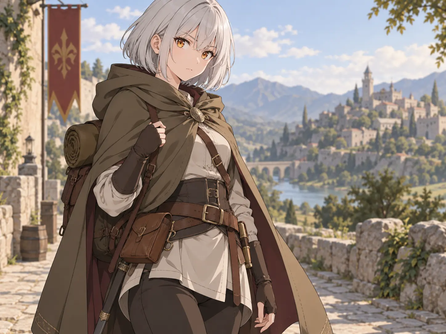 Anime character creator exploring outfits, expressions, and poses for one original character
