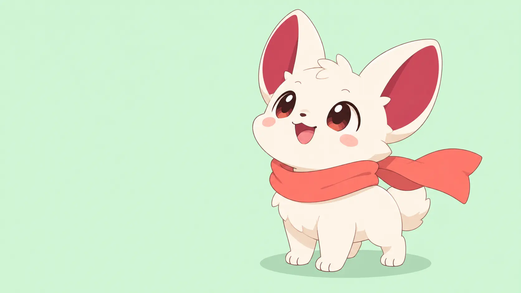 Minimal rounded anime mascot avatar with a bold accent color made with an avatar anime maker