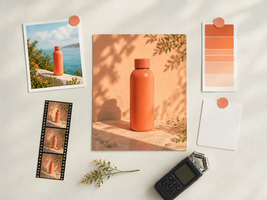 Creative reference materials surrounding one consistent cinematic product result