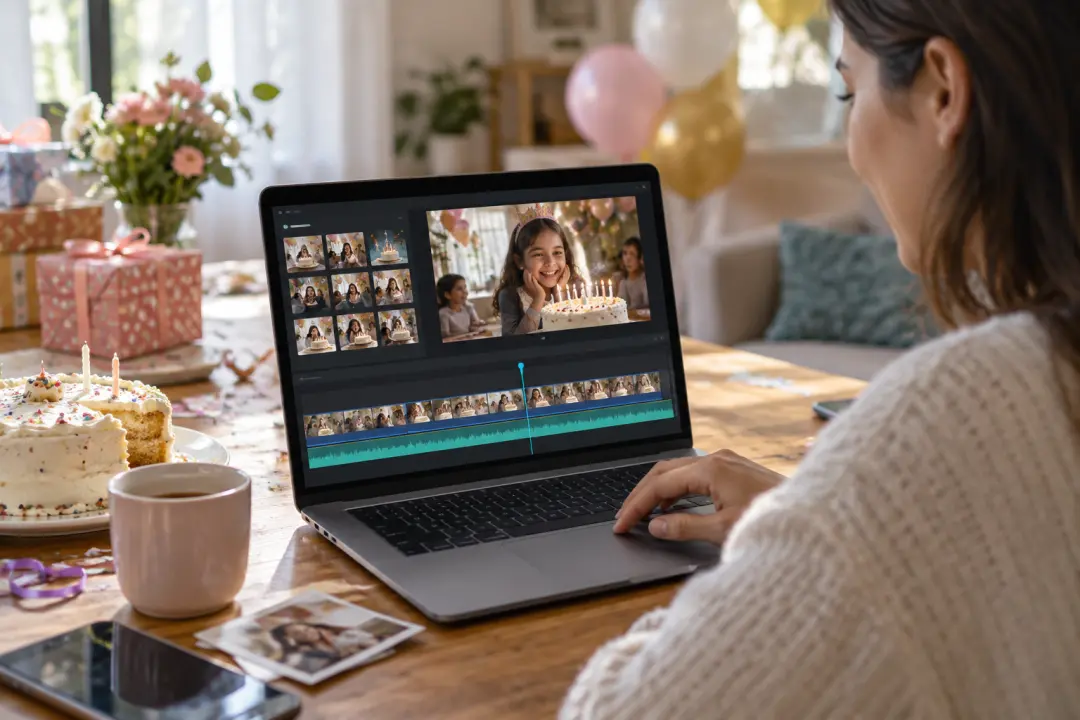 A recap of the celebration in a birthday reels video
