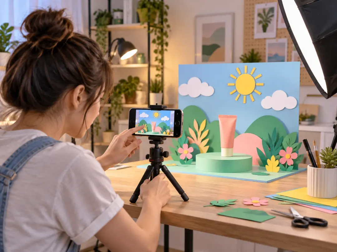 Content creator using saved references for cartoon social and explainer videos