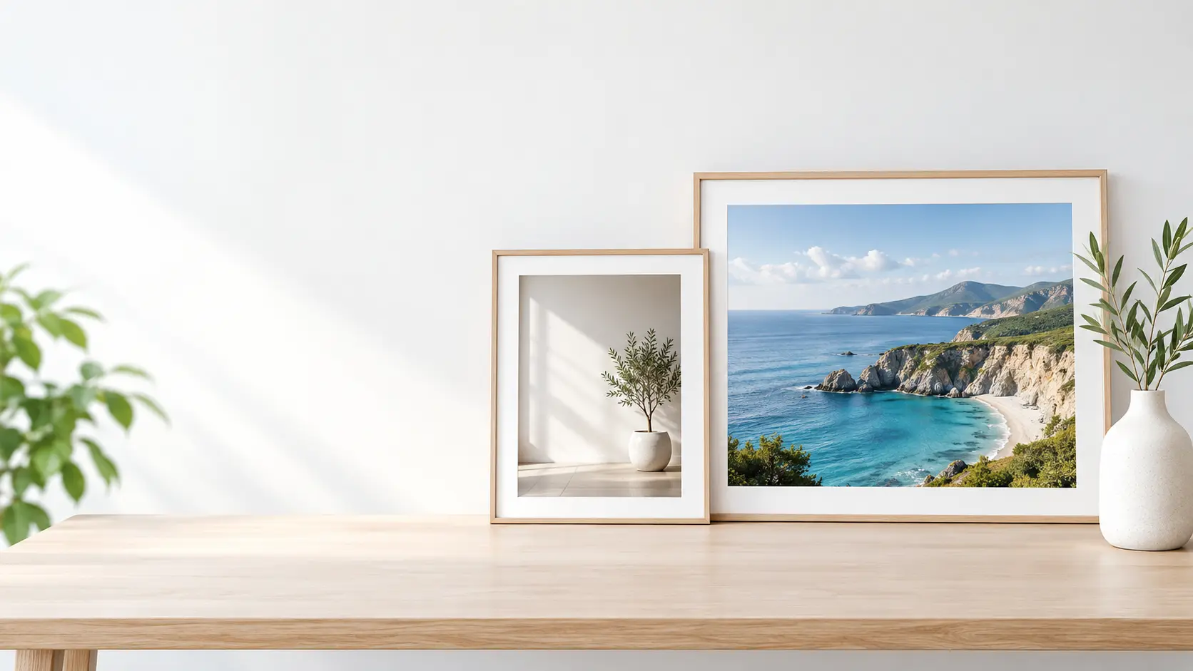Photo backgrounds arranged for a clean composition