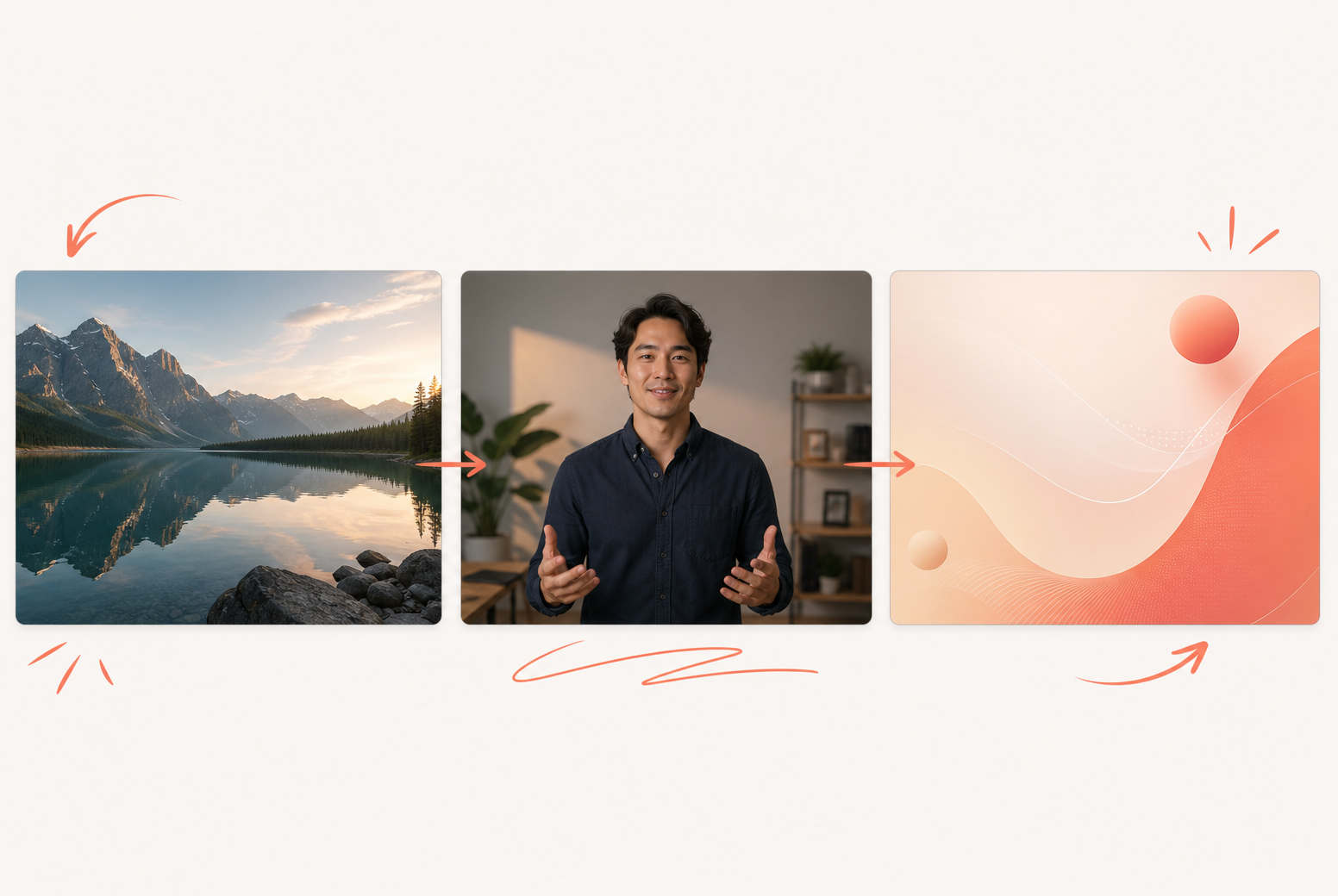 Storyboard with channel name, title, subscription prompt, and timed scenes