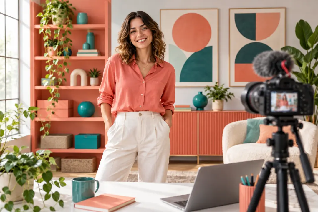 Creator in a refreshed studio identity with coordinated visual details