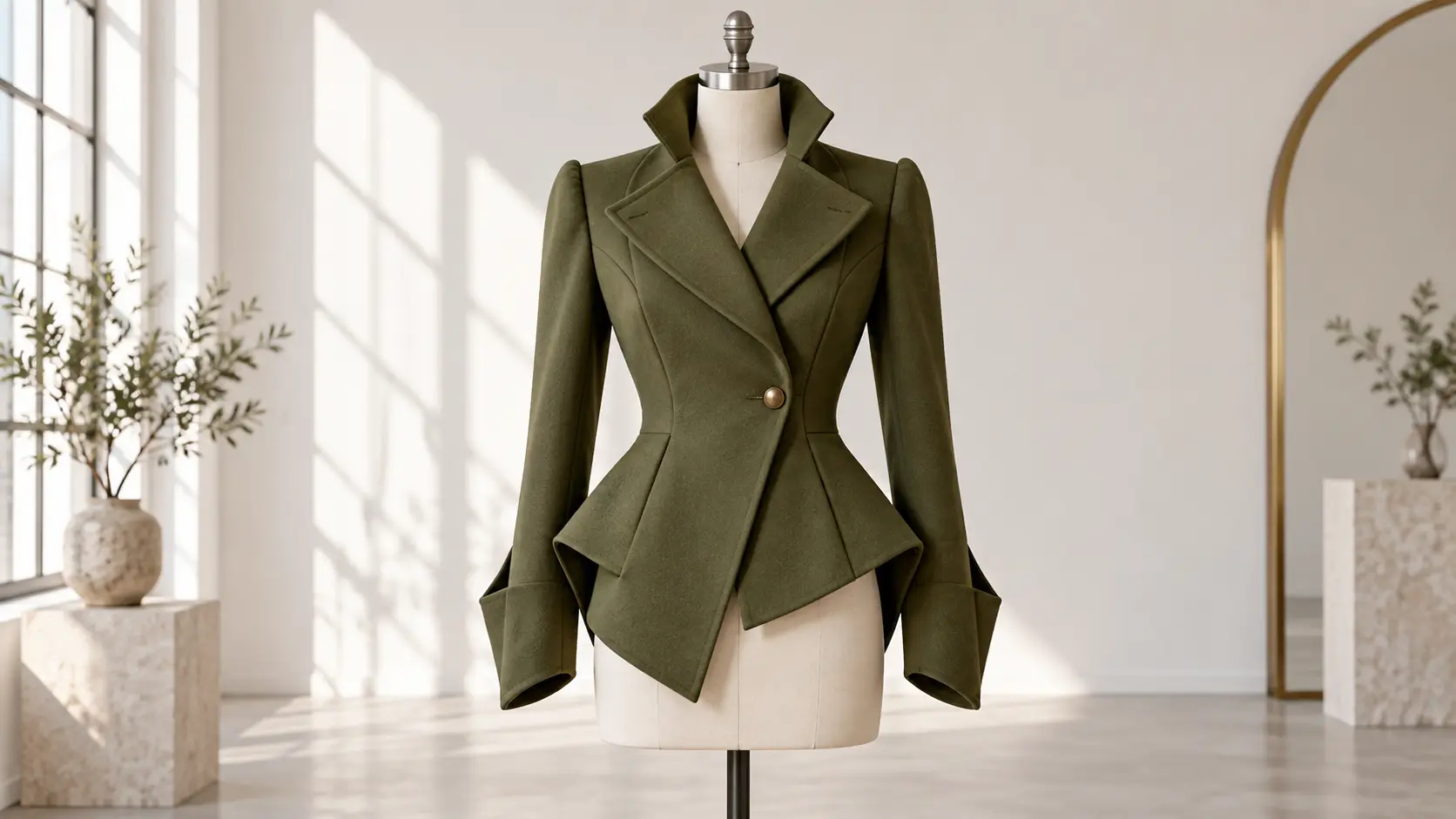 Clothing concept developed from garment silhouette and fabric direction