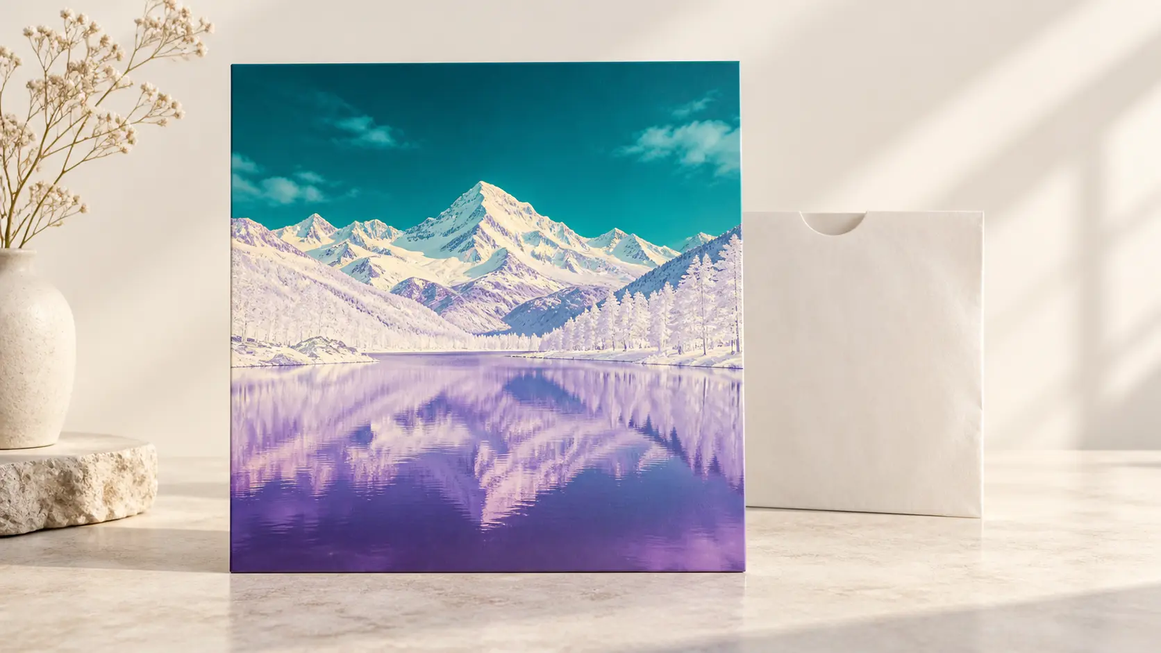 An inverted mountain landscape used as square album artwork