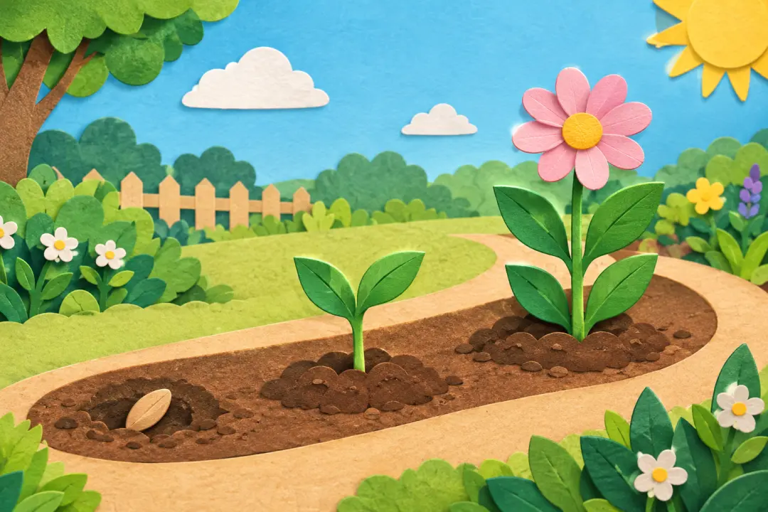 Illustrated explanation shown as a clear sequence of animated visual moments