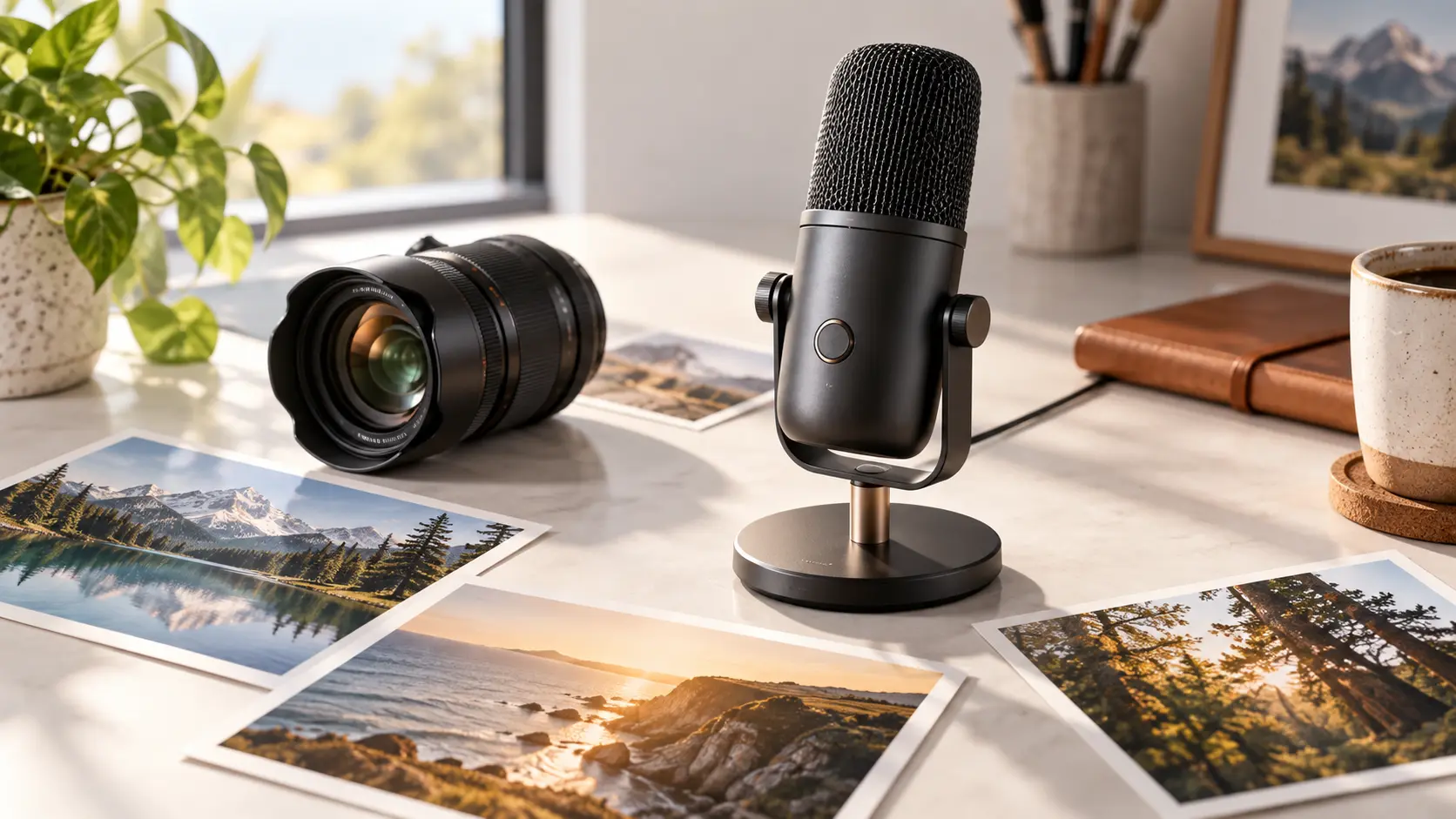 Product images, scene directions and narration shaping a demo video