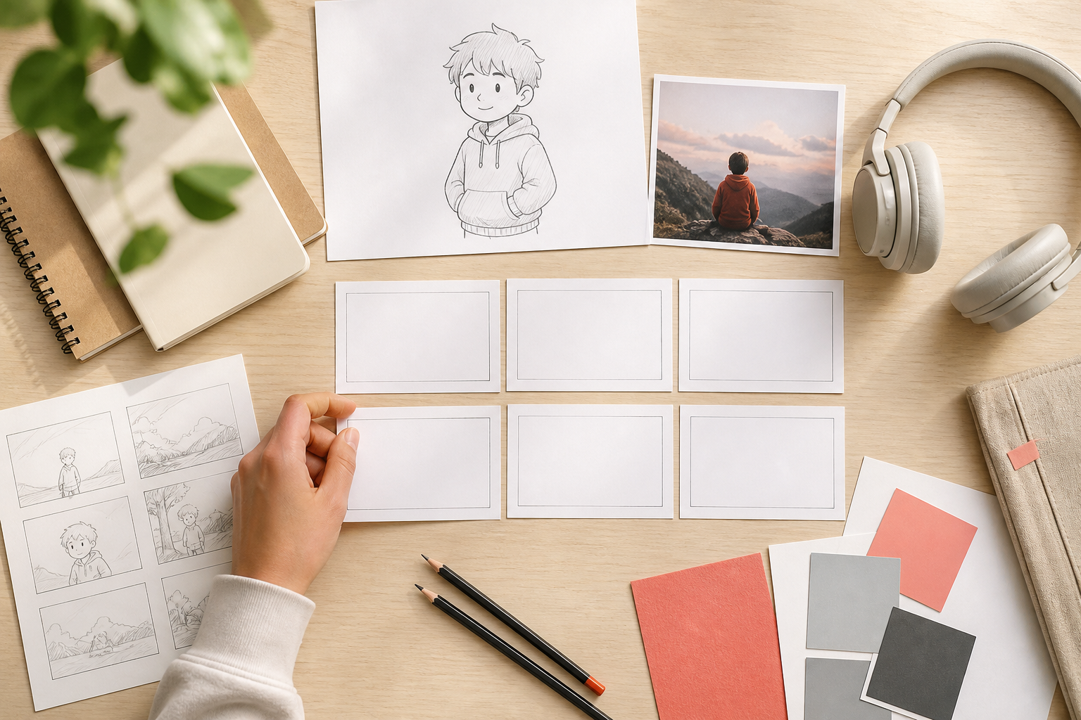 Creator writing a topic with subject tone action and reference media