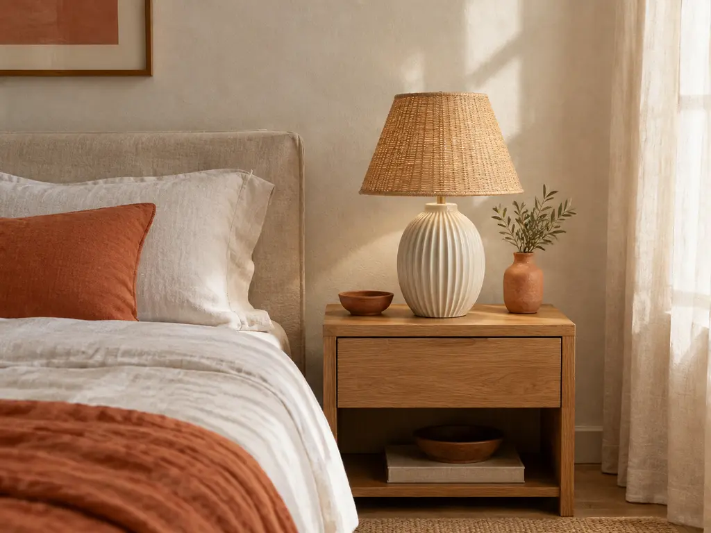 A ribbed ceramic lamp keeps its distinctive product shape in a sunlit video scene
