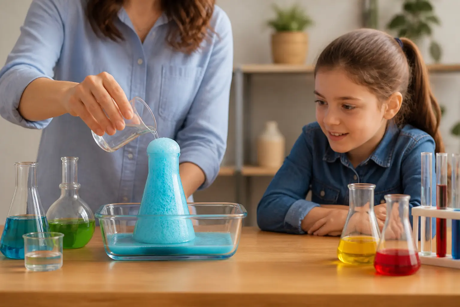 Educational video maker example: hands-on science demonstration video scene