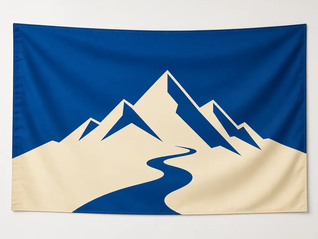 Flag Generator concept for a blue and cream mountain city-state