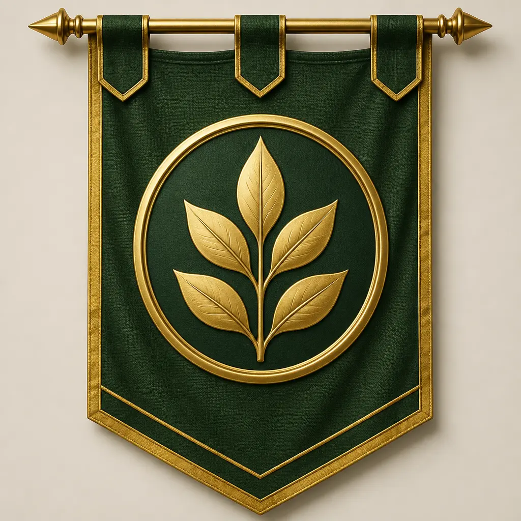 Flag Generator concept for a green and gold forest order