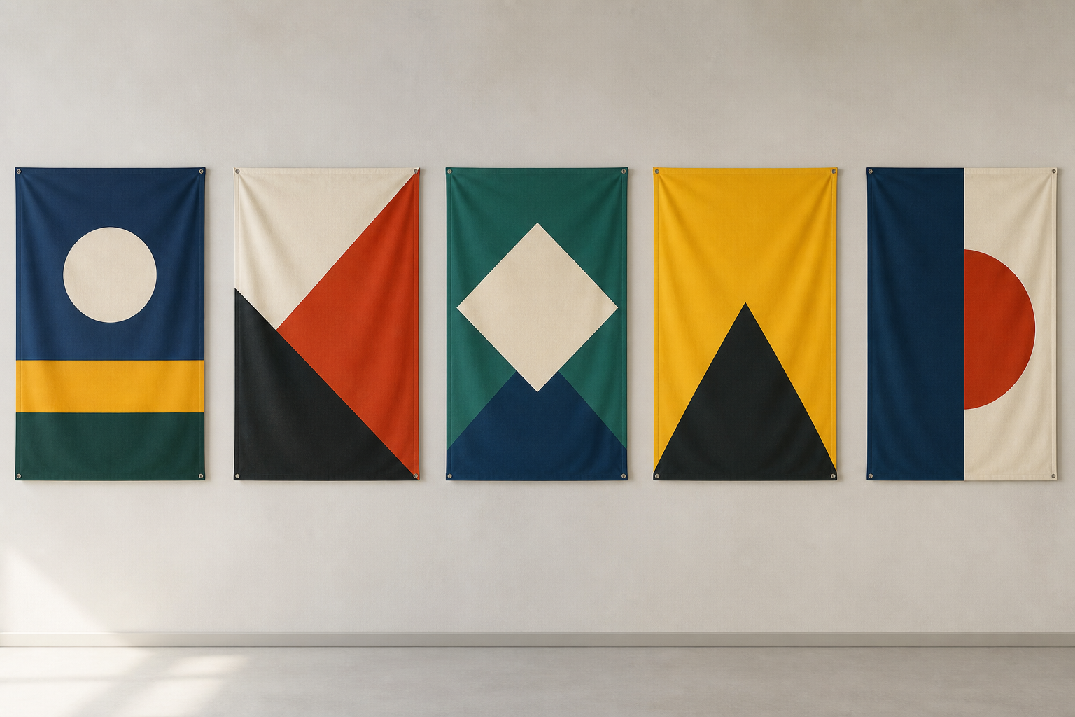 Flag Generator concept variations pinned together for comparison