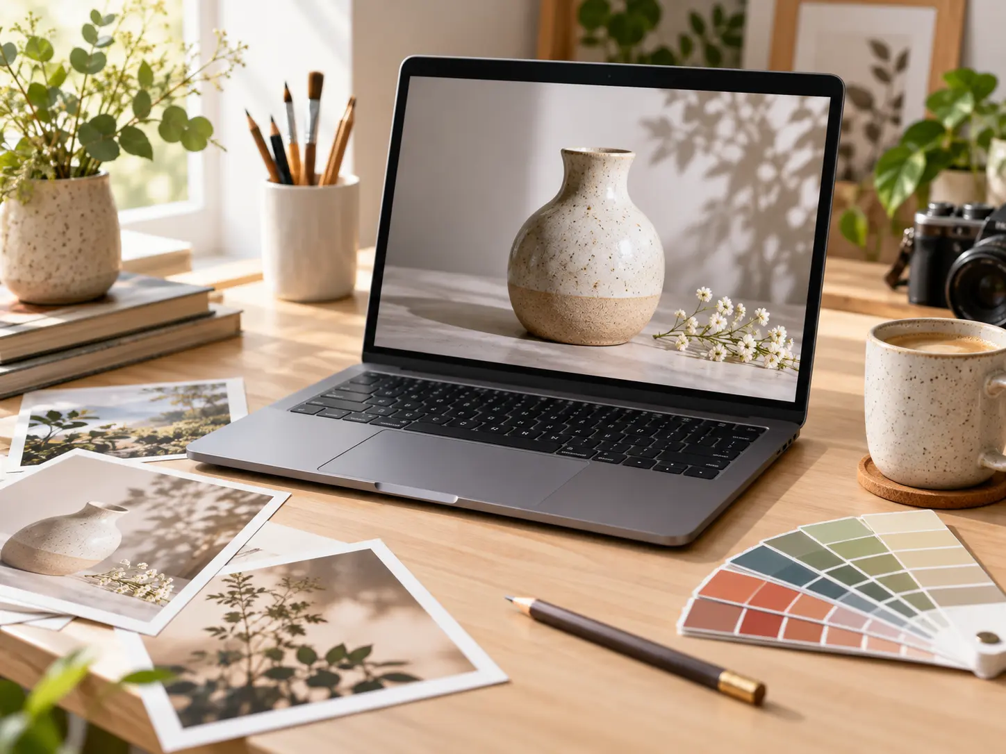 Free editing websites workspace showing a photo being cleaned up in a browser