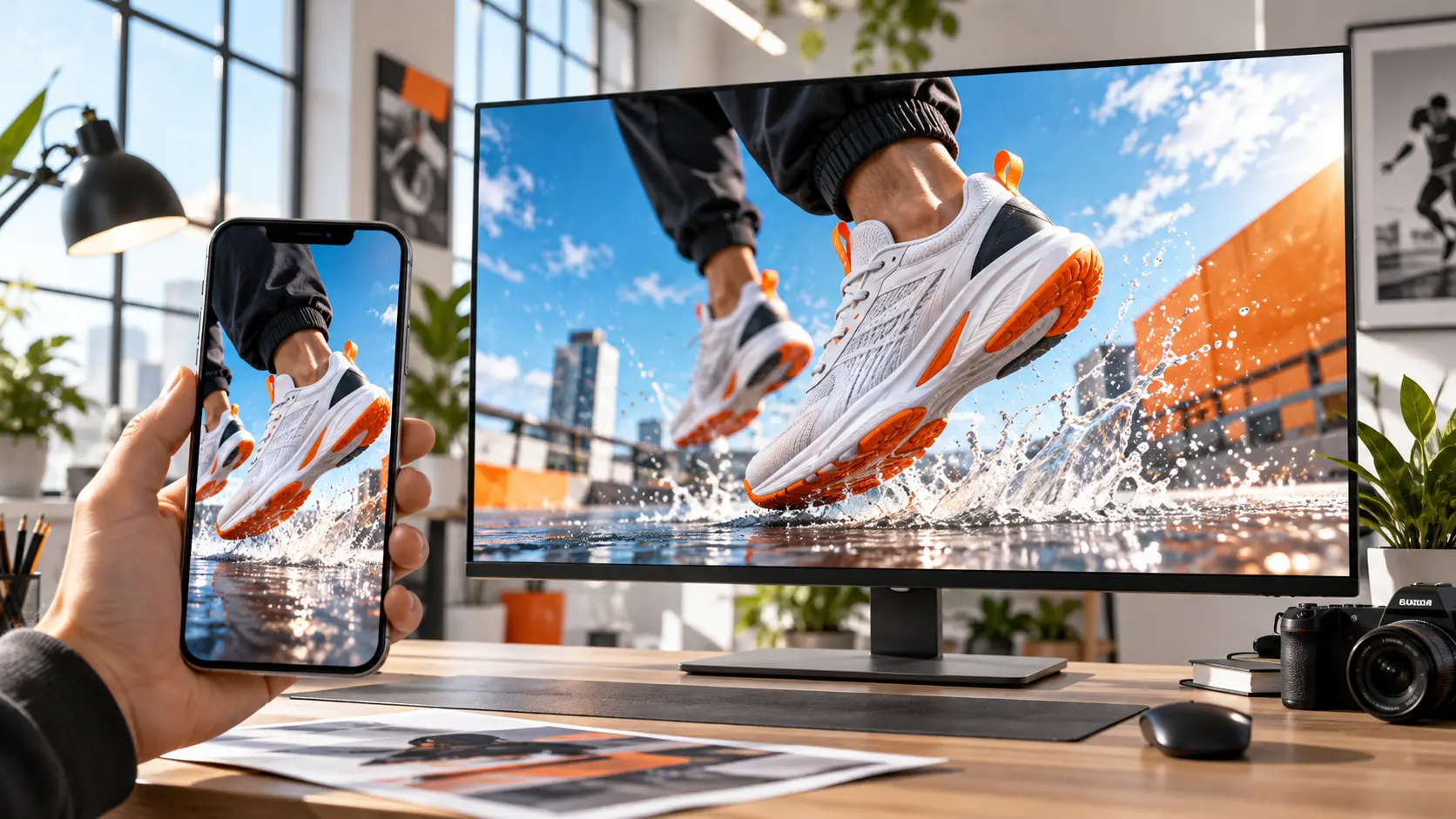Aspect ratio choices and MP4 export preview for social promo placements