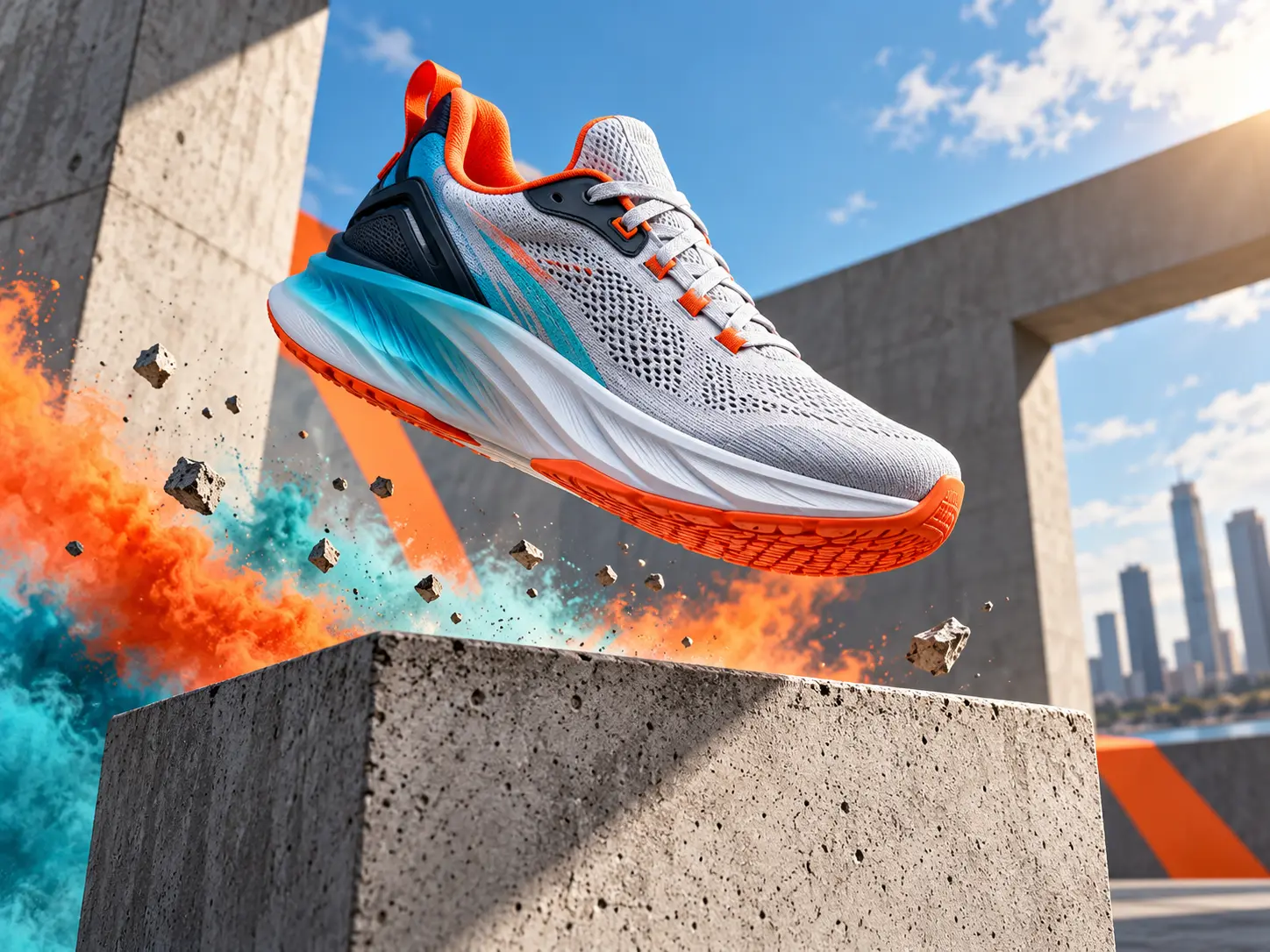 Hype video maker workspace with product images, beat notes, and preview frames