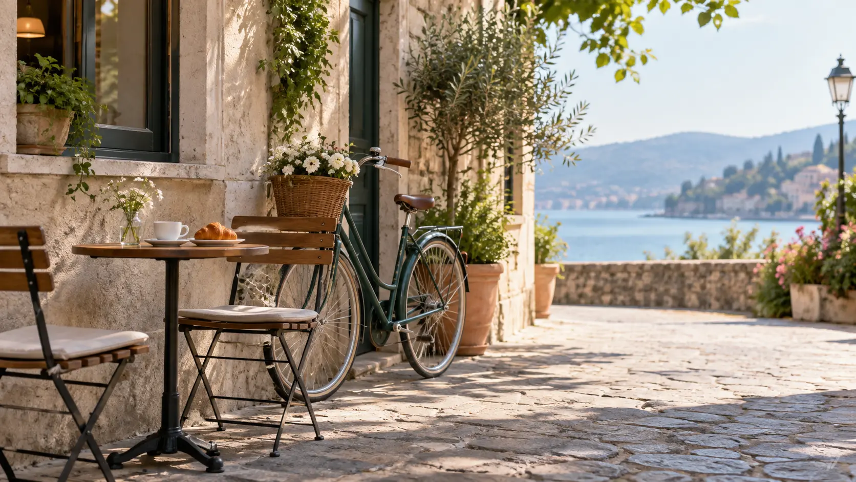 Wide lifestyle image composed with deliberate space for captions and a balanced subject