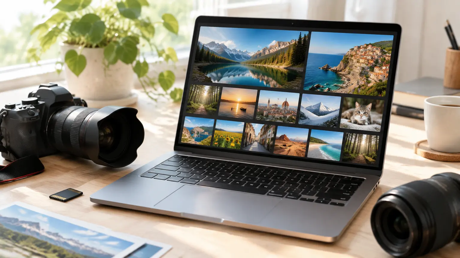 Image resolution changer shrinking a heavy camera photo for faster web loading