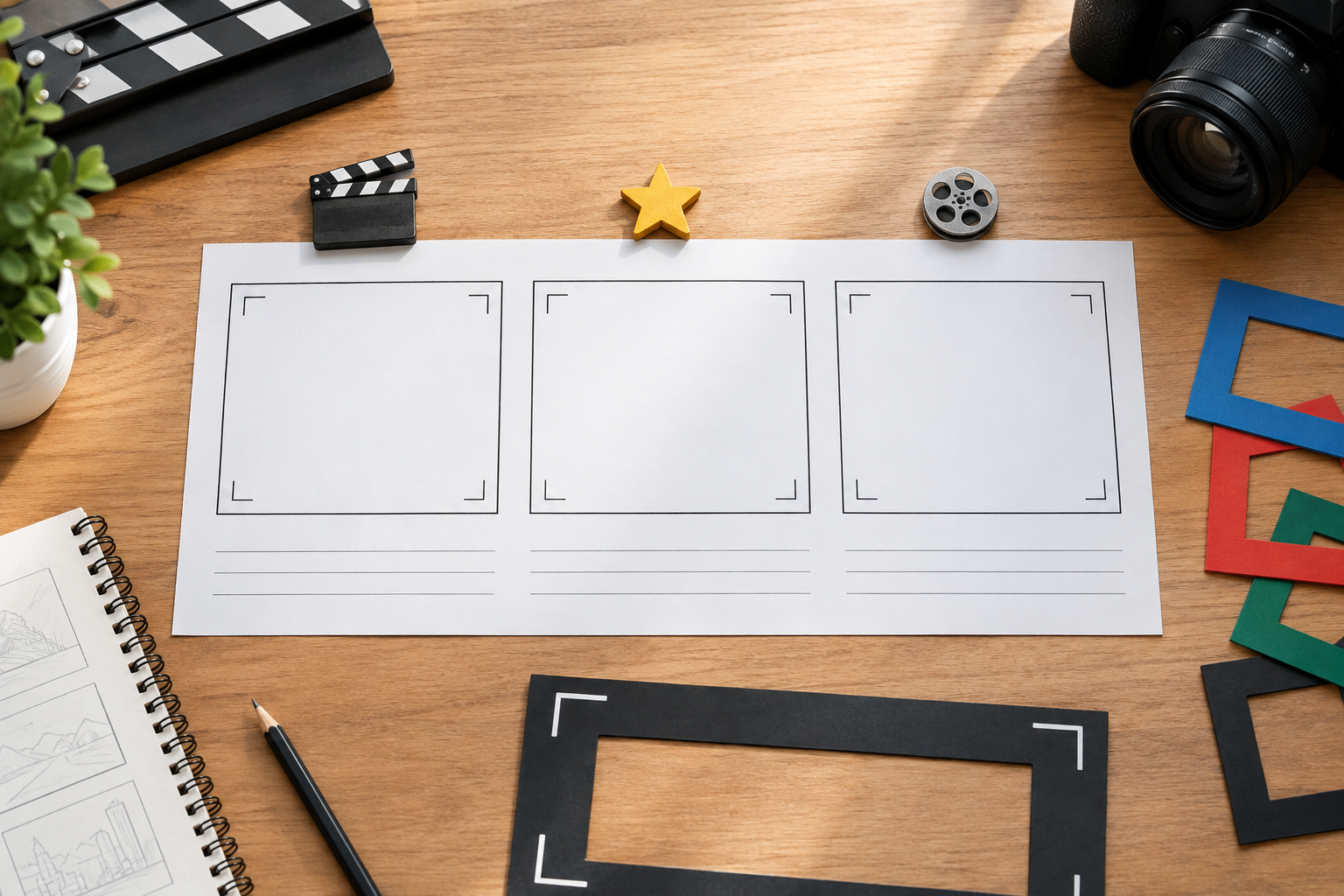 Time segments for opening visuals and title appearance with an aspect ratio choice