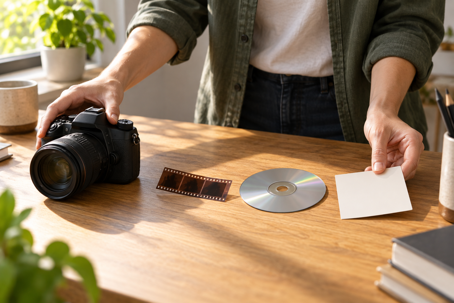 Workspace showing uploaded images, video, audio, and a written intro concept