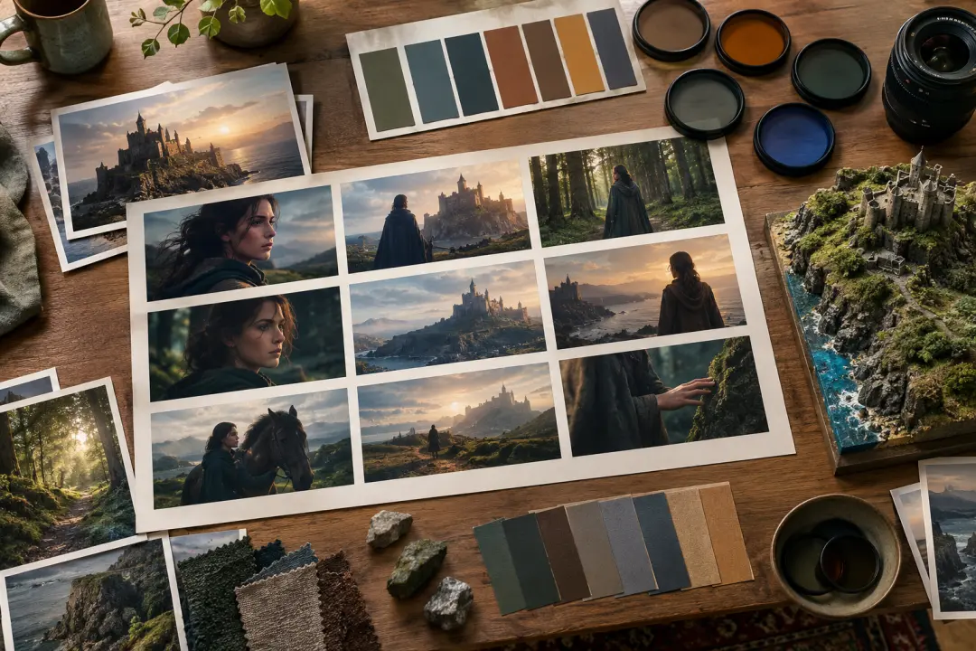 Client video concept presented as a refined visual storyboard