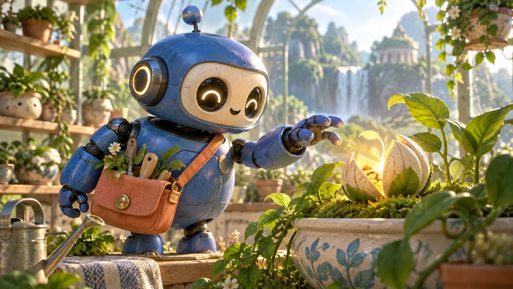 3D-style character video shaped by a prompt, reference image and scene directions