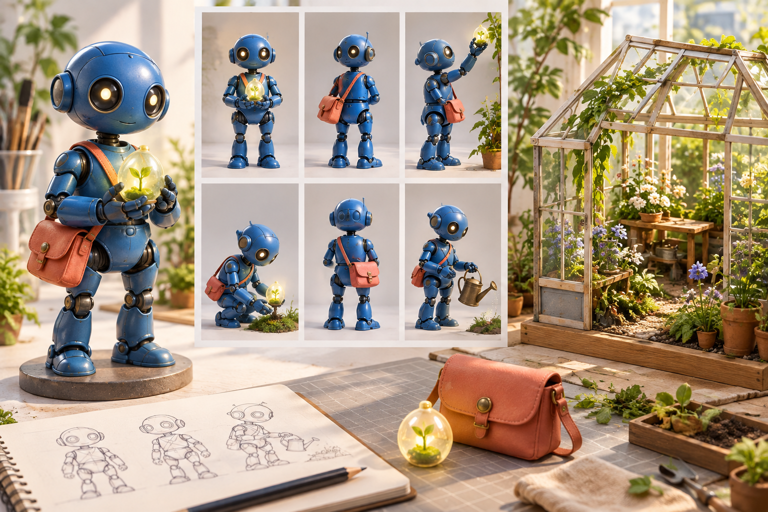 Character reference image assigned to a subject, first frame or scene