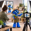 Recurring character in vertical and square videos for a social series
