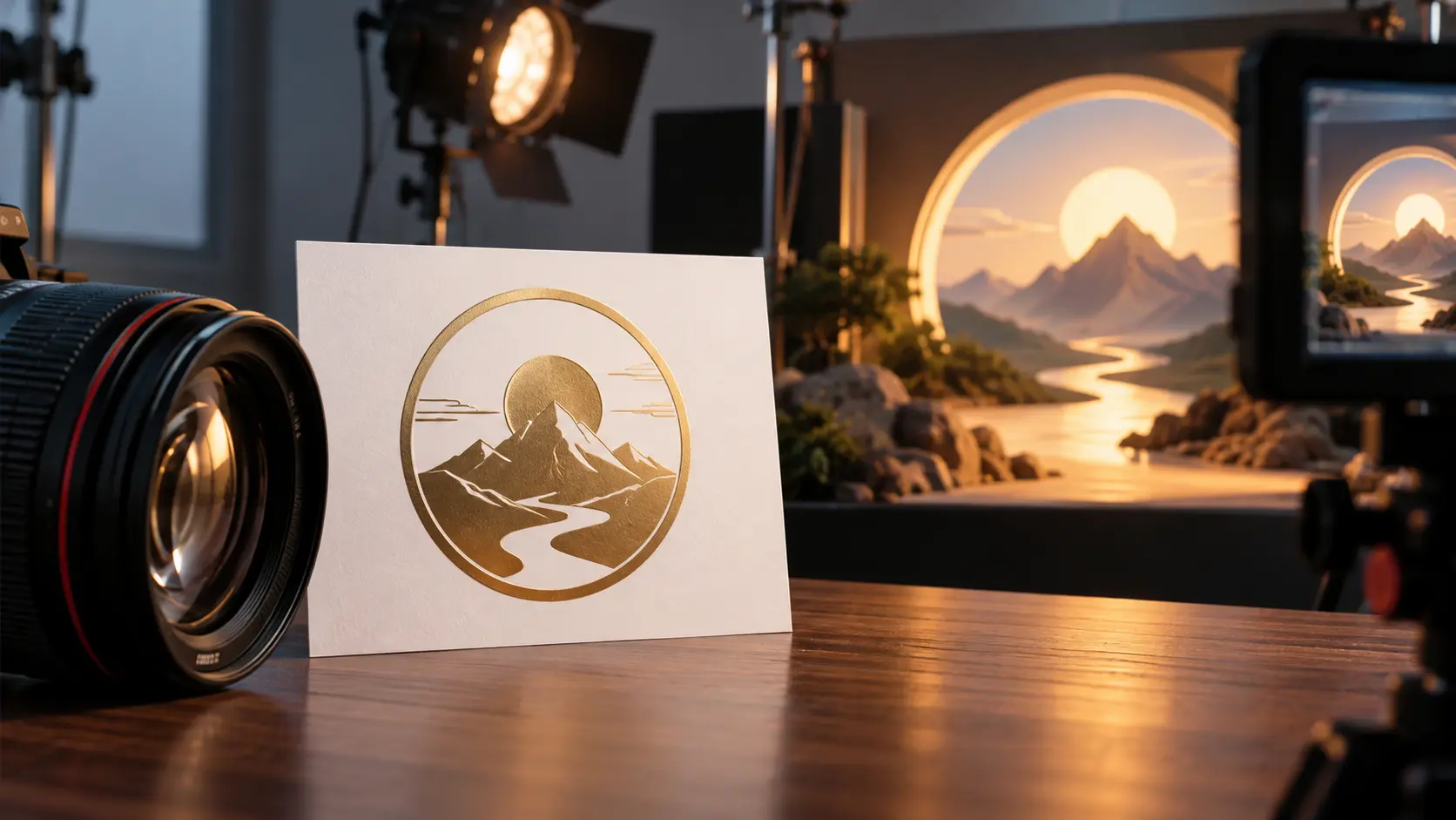 Uploaded logo image referenced with @ for use in the opening scene
