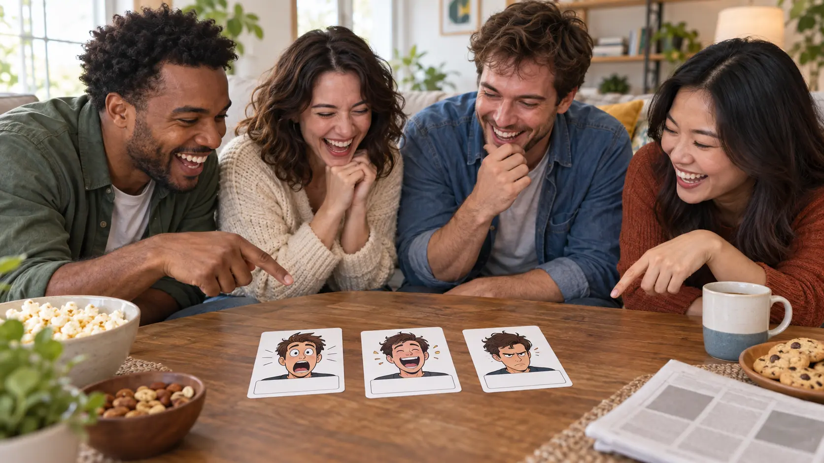 Original expressive reaction portrait prepared for a captioned social post
