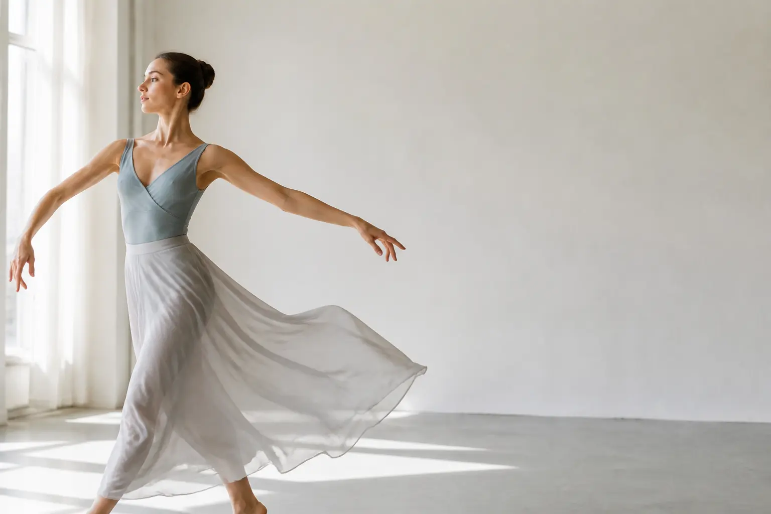 Editorial campaign photo with open space and directional movement across the composition