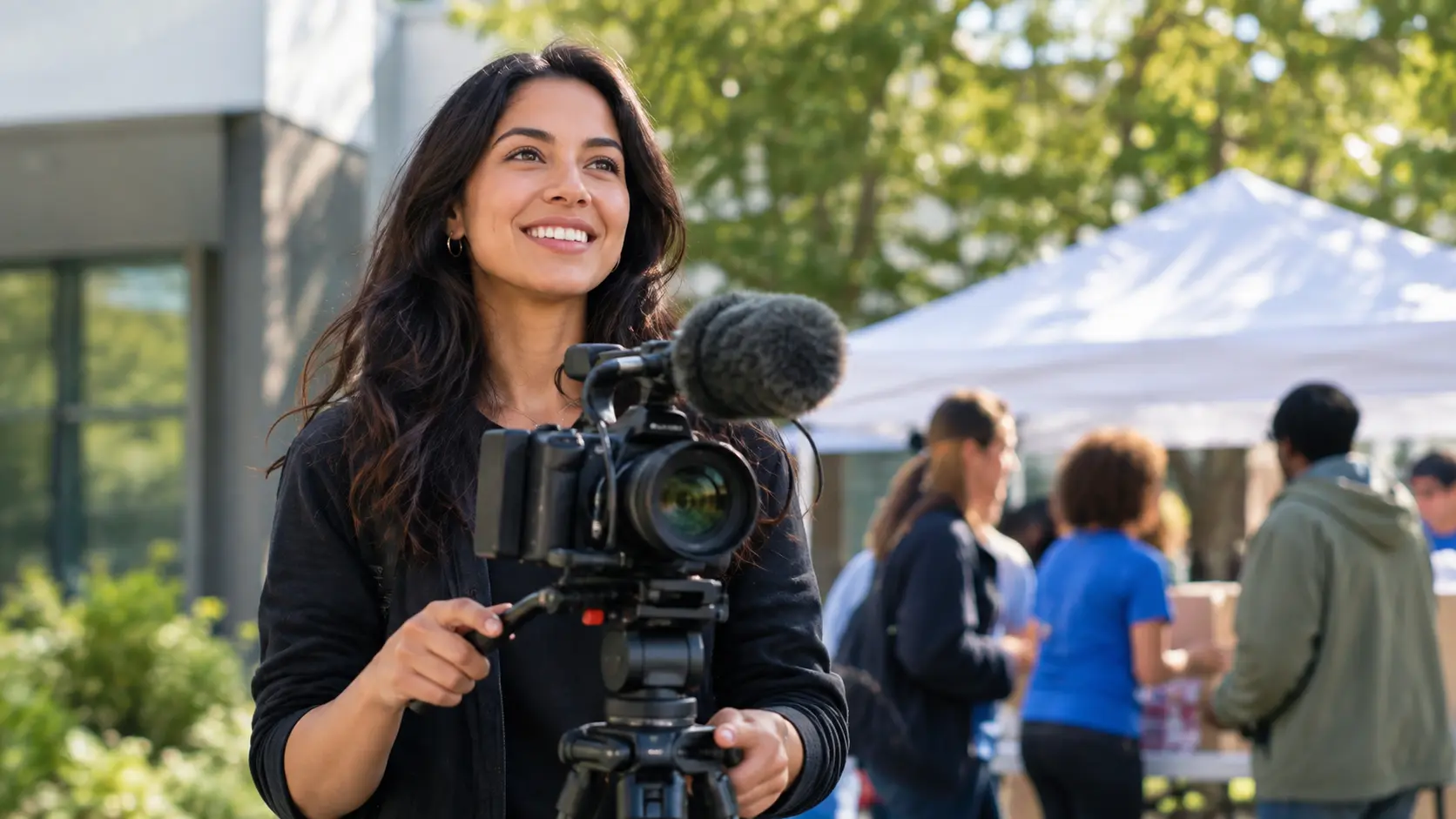 non profit video production video production setting with an open area for a call to action