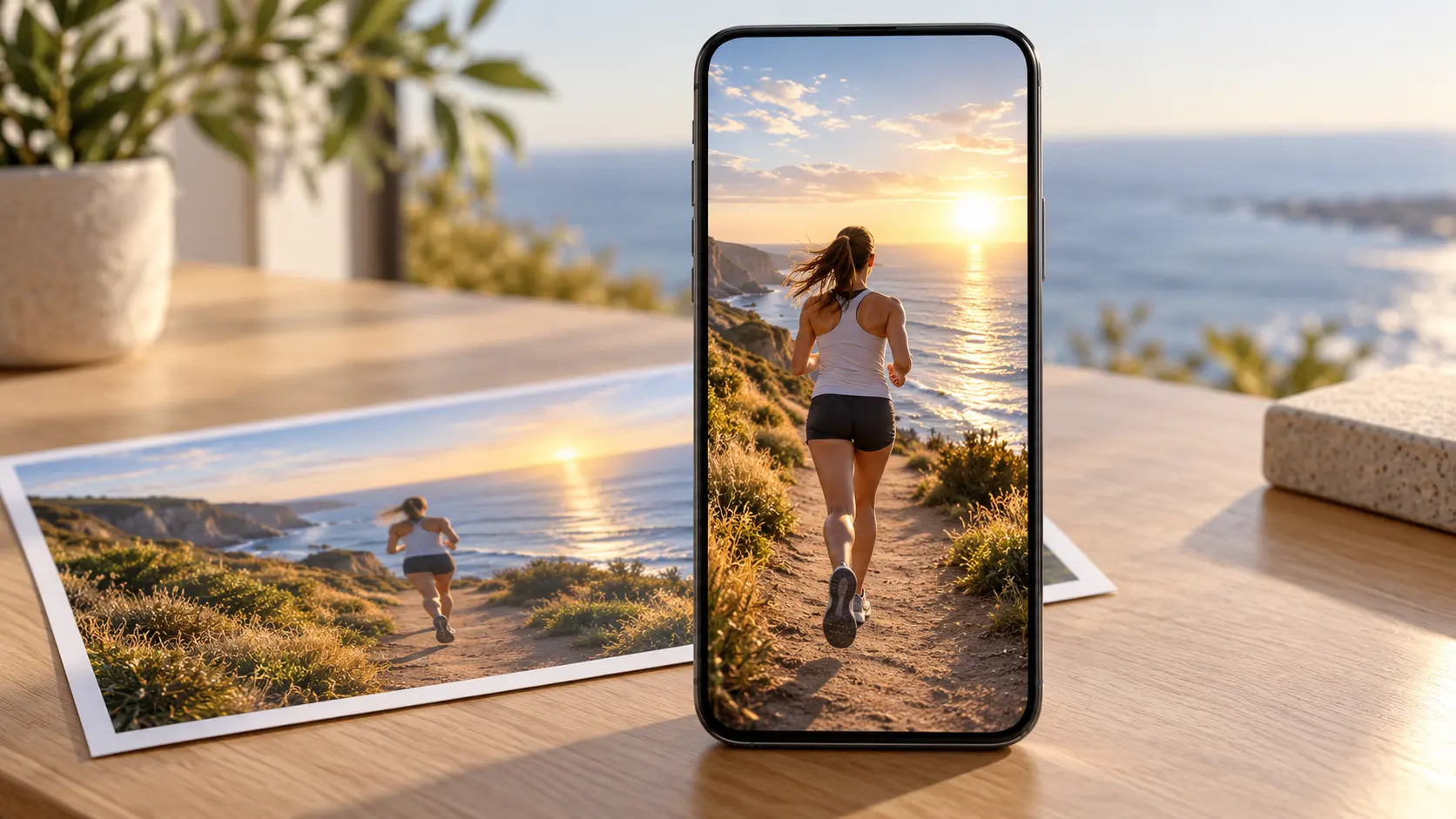 9:16 vertical video canvas with timed scenes and a mobile content preview