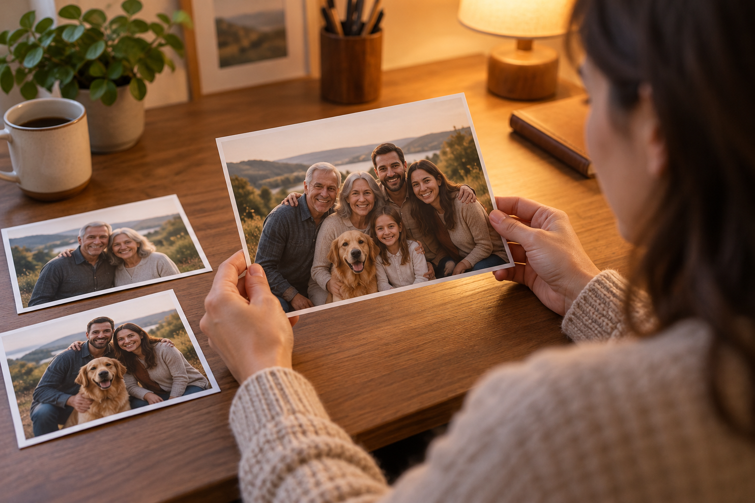 Unified montage reviewed for faces, scale, and shadows before download