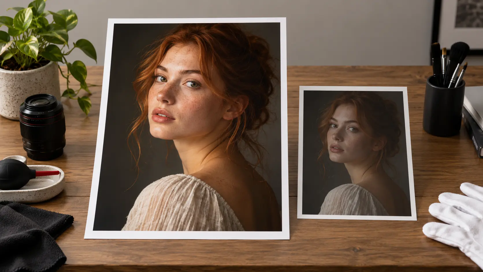 AI relight maker output reviewed at 2K size against the original photo file