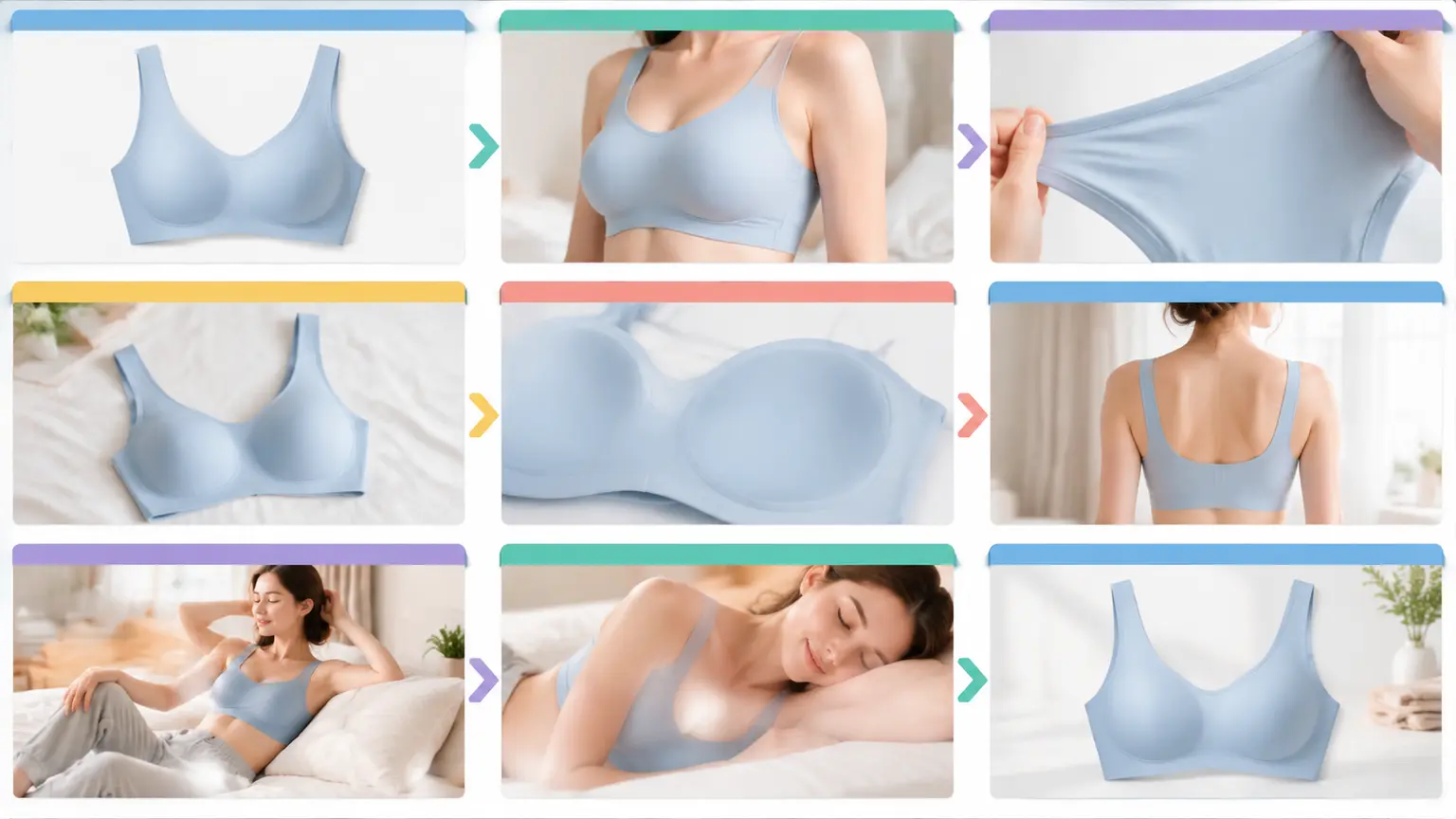 Timed scene descriptions showing a product introduction and demonstration